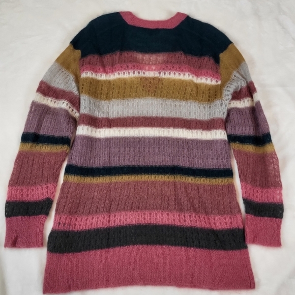 Rag & Bone Nassau Mohair Striped V-neck Sweater S/P - Picture 5 of 10